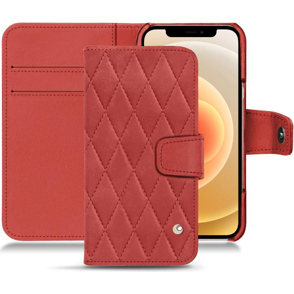 Thumbnail - Noreve Lederschutzhülle Wallet (Apple iPhone 12 mini), Smartphone Hülle, Rot
