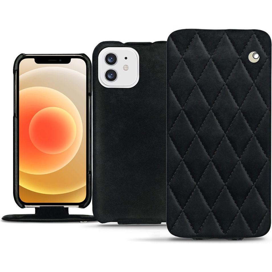 Thumbnail - Noreve Lederschutzhülle vertikal (Apple iPhone 12), Smartphone Hülle, Schwarz