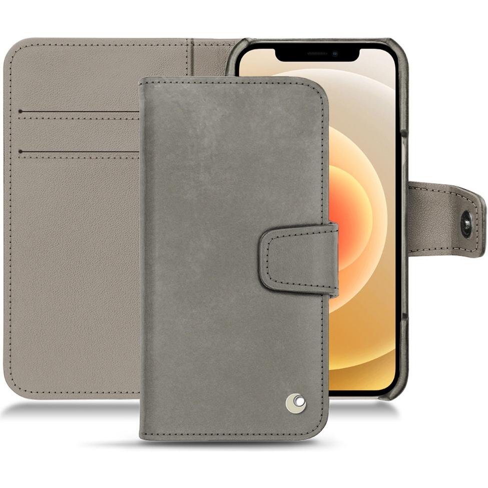 Thumbnail - Noreve Lederschutzhülle Wallet (Apple iPhone 12 mini), Smartphone Hülle, Grau