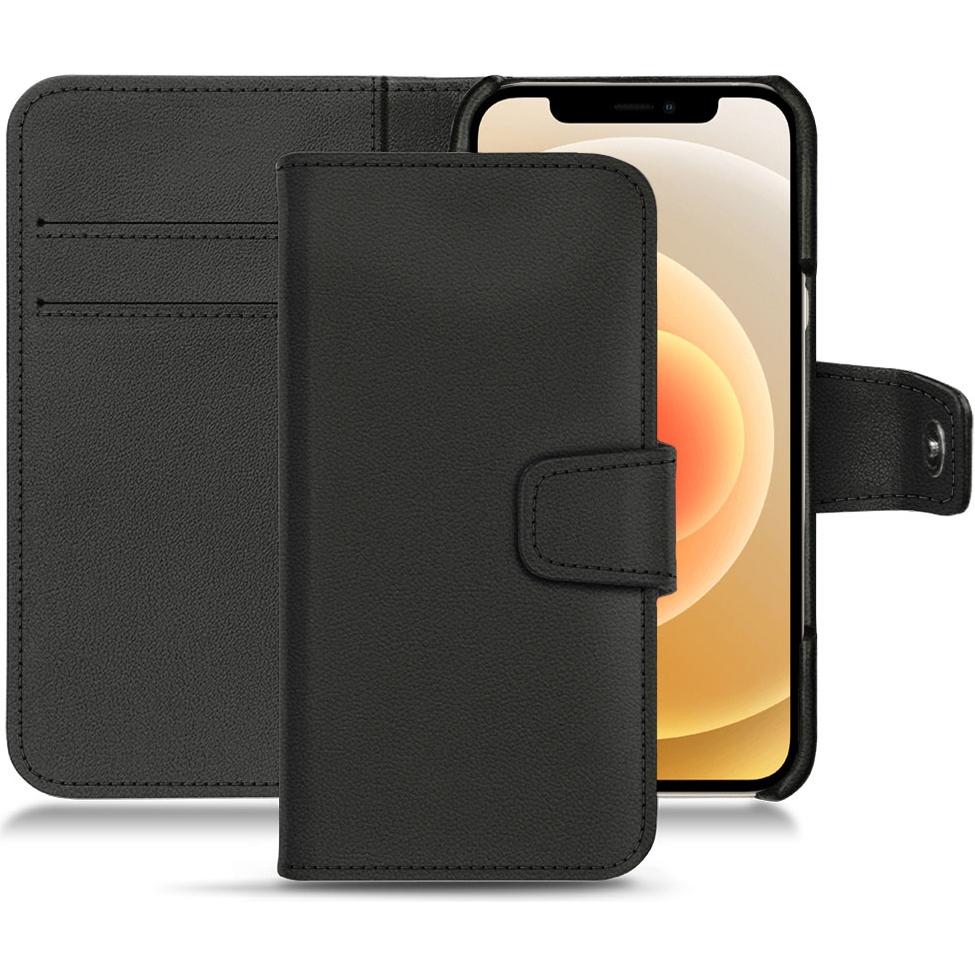 Noreve Lederschutzhülle Wallet (Apple iPhone 12 mini), Smartphone Hülle, Schwarz