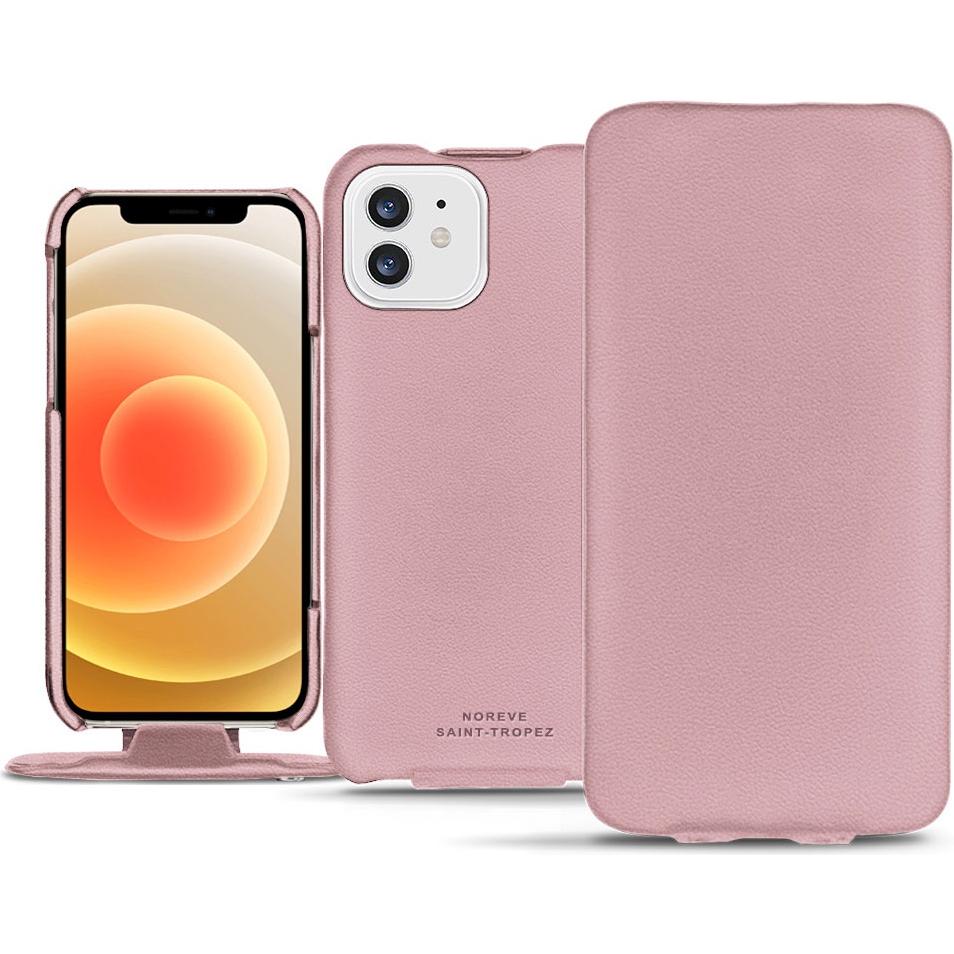 Thumbnail - Noreve Lederschutzhülle vertikal (Apple iPhone 12), Smartphone Hülle, Rosa
