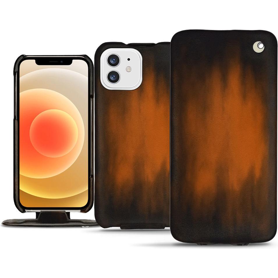 Thumbnail - Noreve Lederschutzhülle vertikal (Apple iPhone 12), Smartphone Hülle, Braun