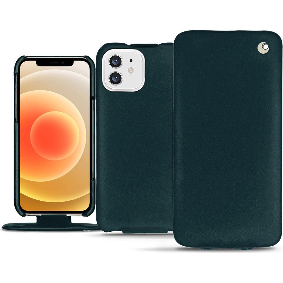 Thumbnail - Noreve Lederschutzhülle vertikal (Apple iPhone 12), Smartphone Hülle, Blau