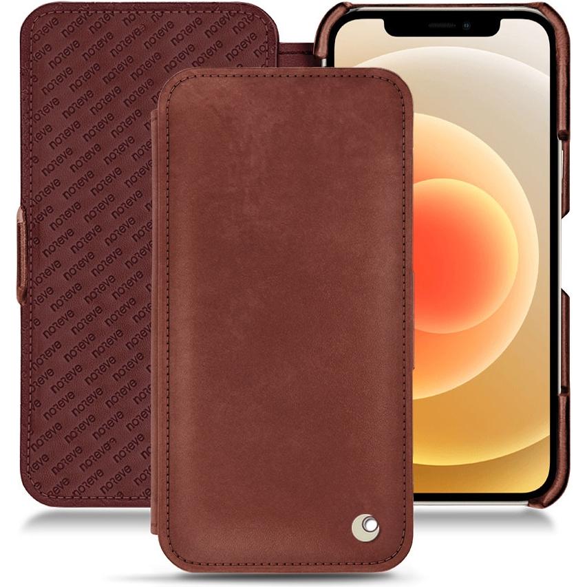 Noreve Lederschutzhülle horizontal (Apple iPhone 12), Smartphone Hülle, Rot