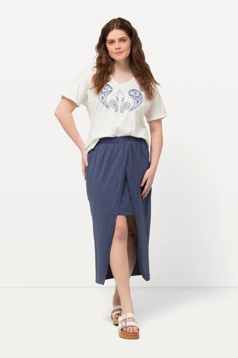 Image du produit Ulla Popken Jupe doublée en jersey de coton bio, avec taille élastique (46, 48)