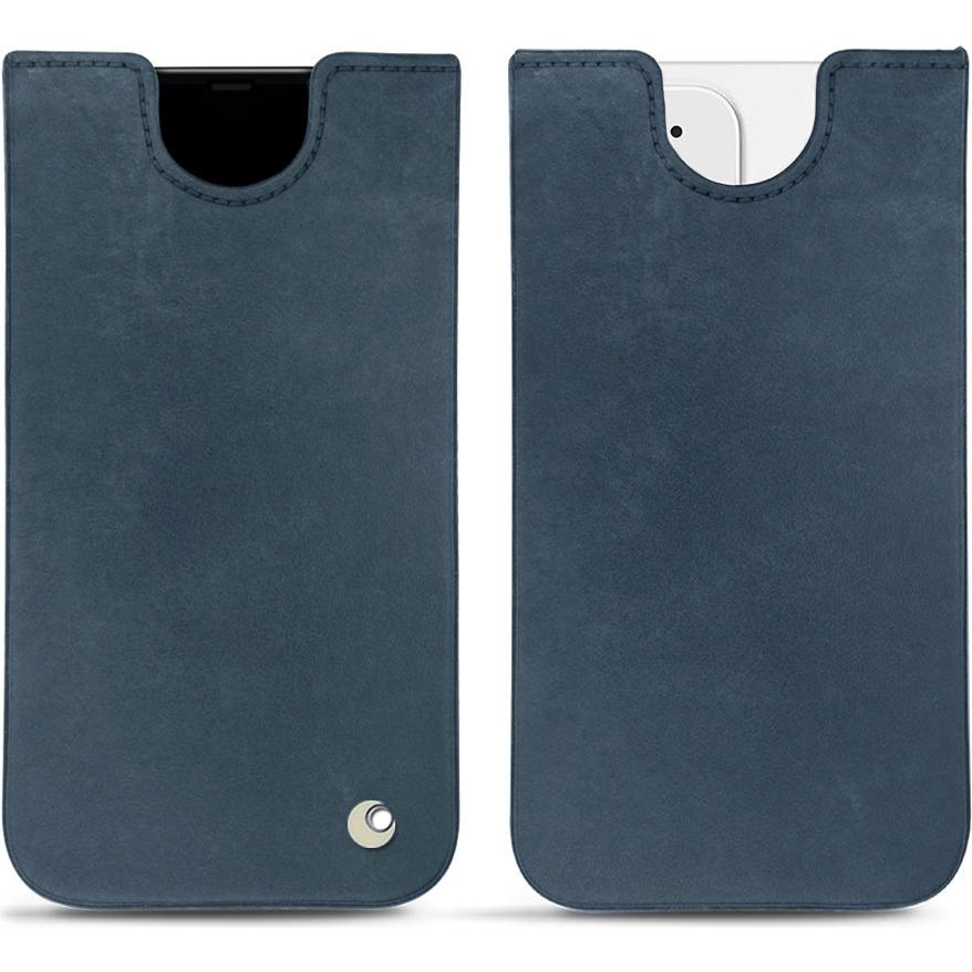 Noreve Lederschutzhülle (Apple iPhone 12 mini), Smartphone Hülle, Blau