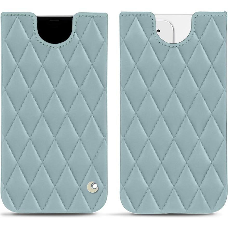 Noreve Lederschutzhülle (Apple iPhone 12 mini), Smartphone Hülle, Blau