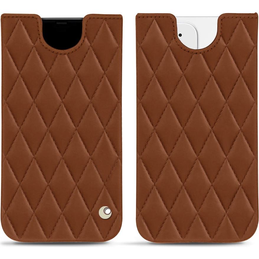 Noreve Lederschutzhülle (Apple iPhone 12 mini), Smartphone Hülle, Braun