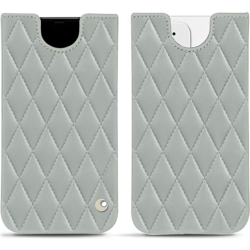Noreve Lederschutzhülle (Apple iPhone 12 mini), Smartphone Hülle, Grau