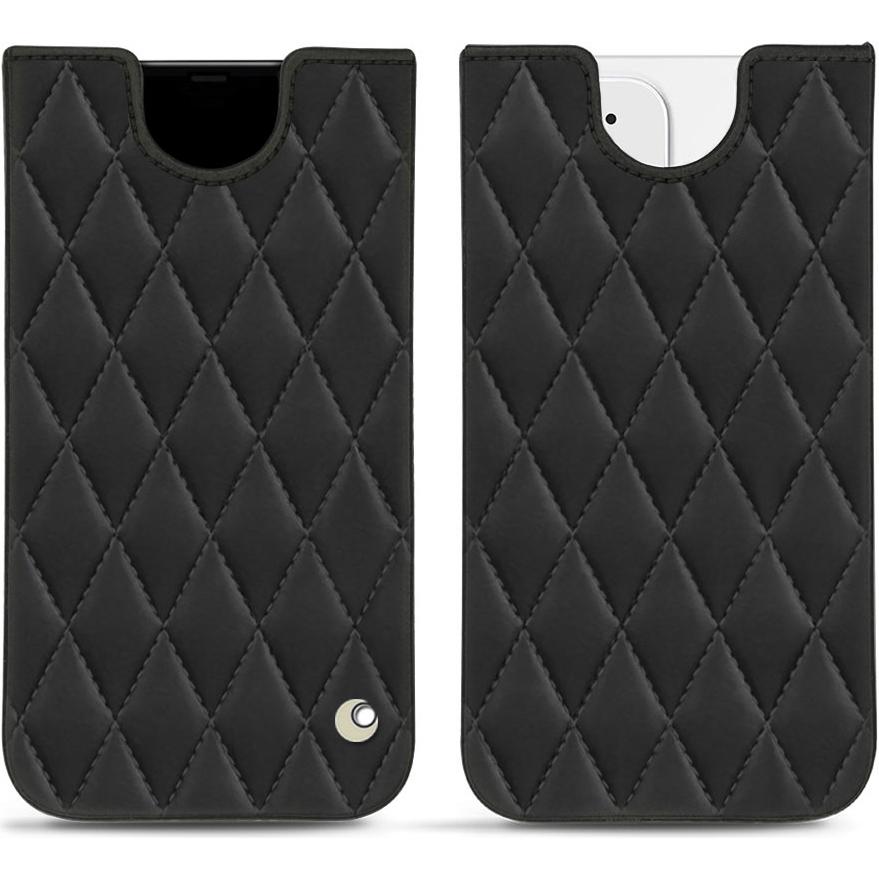 Noreve Lederschutzhülle (Apple iPhone 12 mini), Smartphone Hülle, Schwarz