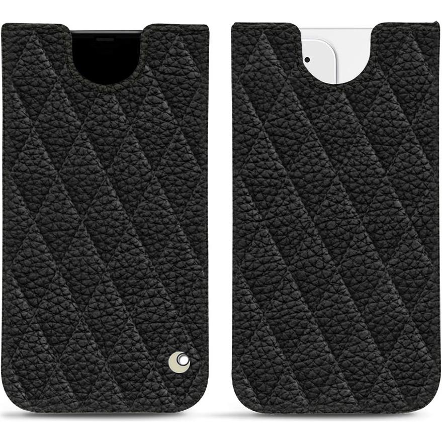 Noreve Lederschutzhülle (Apple iPhone 12 mini), Smartphone Hülle, Schwarz