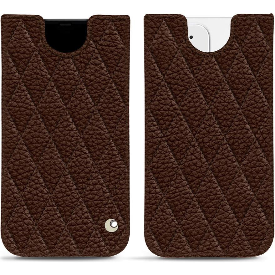 Noreve Lederschutzhülle (Apple iPhone 12 mini), Smartphone Hülle, Braun