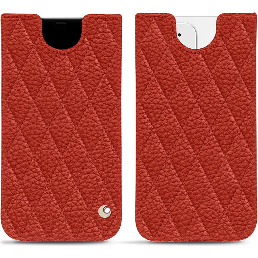 Noreve Lederschutzhülle (Apple iPhone 12 mini), Smartphone Hülle, Orange