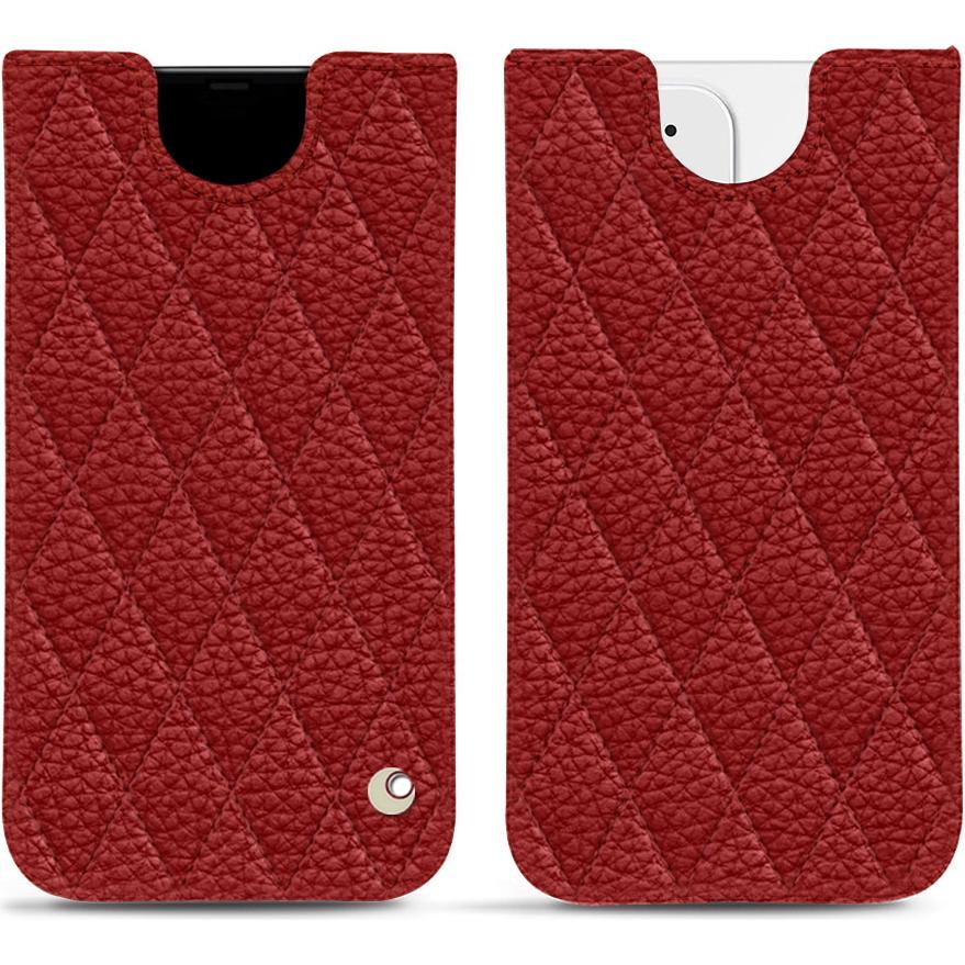 Noreve Lederschutzhülle (Apple iPhone 12 mini), Smartphone Hülle, Rot