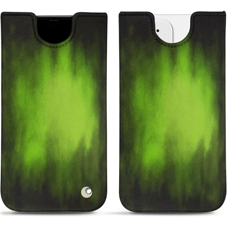 Noreve Lederschutzhülle (Apple iPhone 12 mini), Smartphone Hülle, Grün