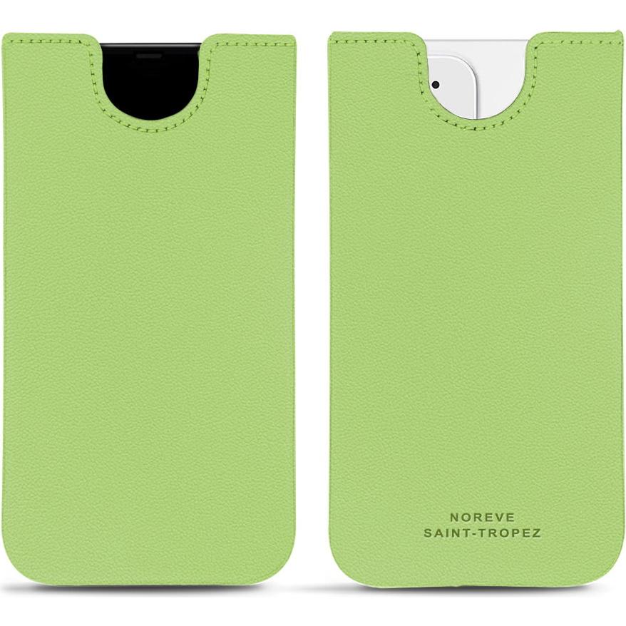 Noreve Lederschutzhülle (Apple iPhone 12 mini), Smartphone Hülle, Grün