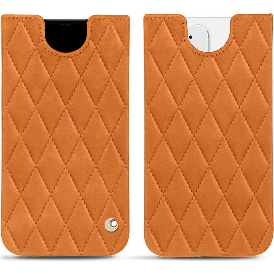 Noreve Lederschutzhülle (Apple iPhone 12 mini), Smartphone Hülle, Orange