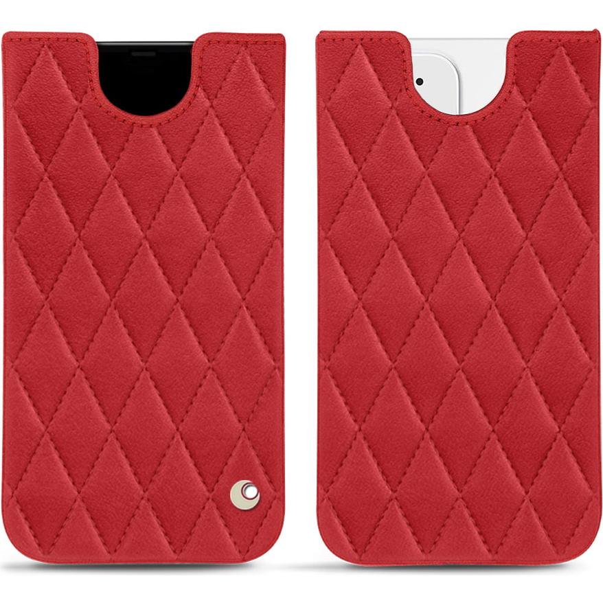 Noreve Lederschutzhülle (Apple iPhone 12 mini), Smartphone Hülle, Rot
