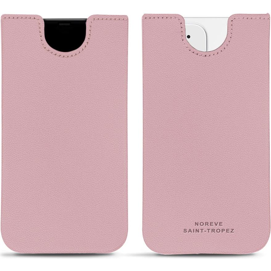 Noreve Lederschutzhülle (Apple iPhone 12 mini), Smartphone Hülle, Rosa