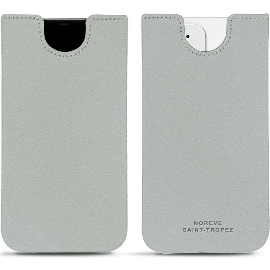 Noreve Lederschutzhülle (Apple iPhone 12 mini), Smartphone Hülle, Grau