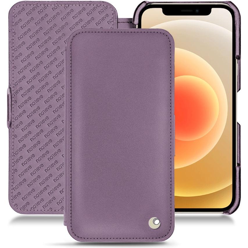 Thumbnail - Noreve Lederschutzhülle horizontal (Apple iPhone 12 mini), Smartphone Hülle, Violett