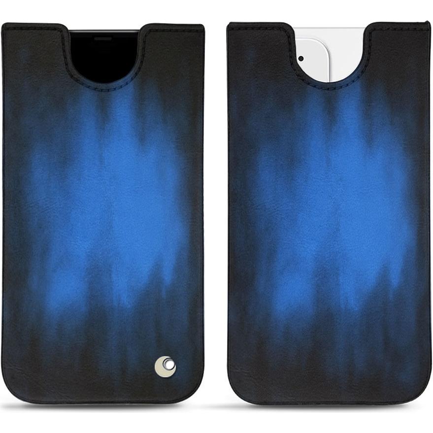 Noreve Lederschutzhülle (Apple iPhone 12 mini), Smartphone Hülle, Blau