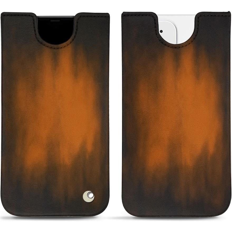 Noreve Lederschutzhülle (Apple iPhone 12 mini), Smartphone Hülle, Braun
