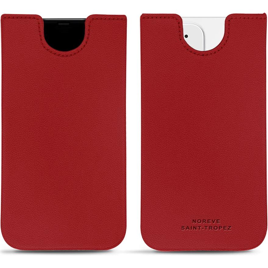 Noreve Lederschutzhülle (Apple iPhone 12 mini), Smartphone Hülle, Rot