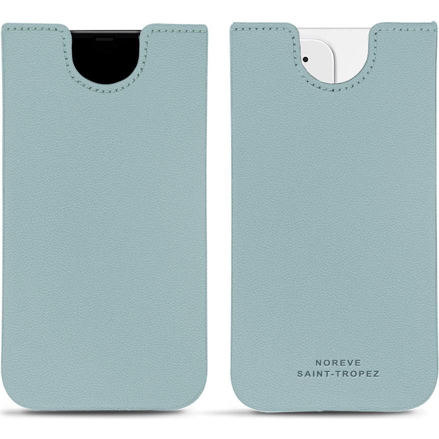 Noreve Lederschutzhülle (Apple iPhone 12 mini), Smartphone Hülle, Blau