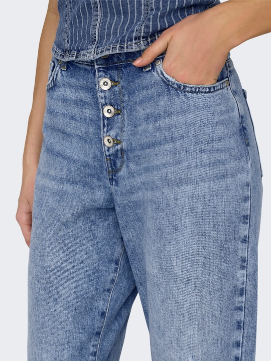 Image du produit Only Coupe large Taille haute Ourlet ouvert Jeans Coupe large jeans (W28/L30)