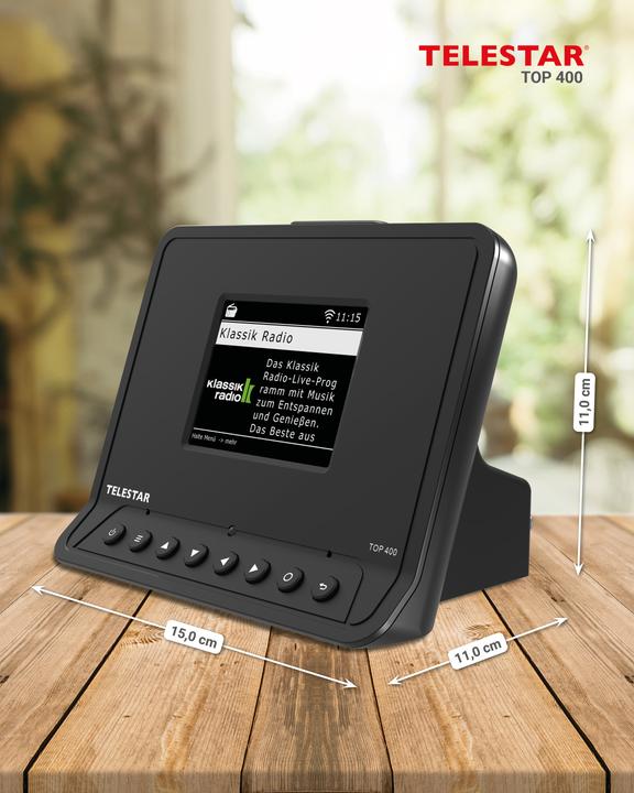 Actual product image Telestar TOP 400 DAB+ Internetradio-Adapter schwarz (DAB+, Bluetooth, Wi-Fi)