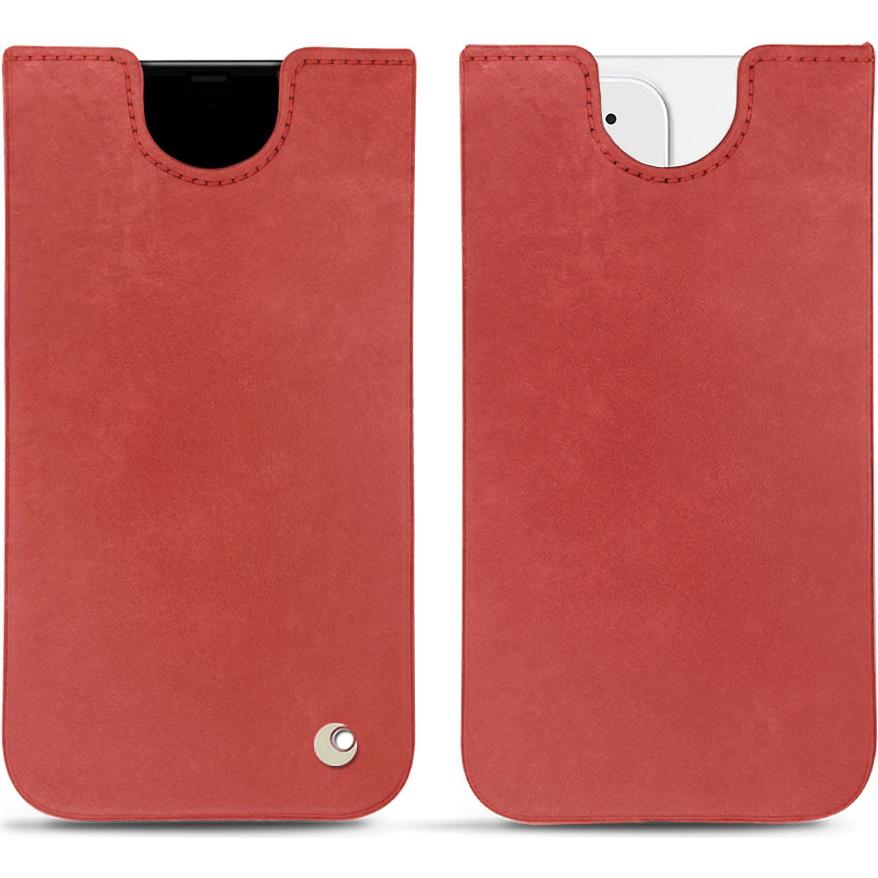 Noreve Lederschutzhülle (Apple iPhone 12), Smartphone Hülle, Rot