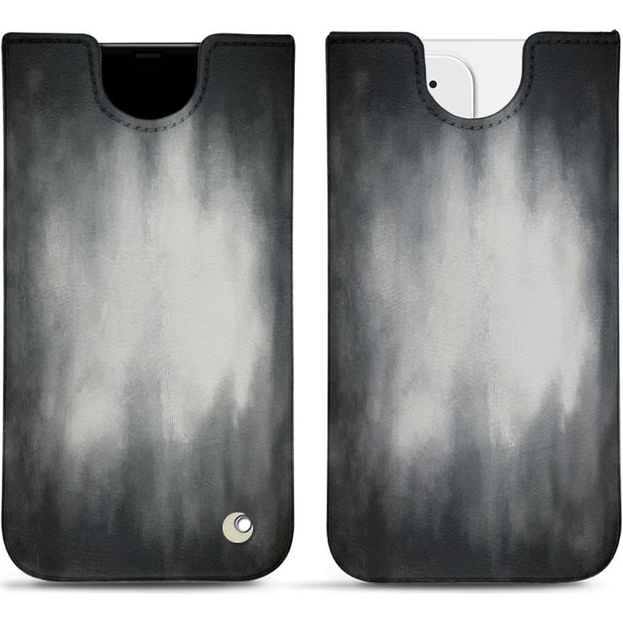 Noreve Lederschutzhülle (Apple iPhone 12), Smartphone Hülle, Grau