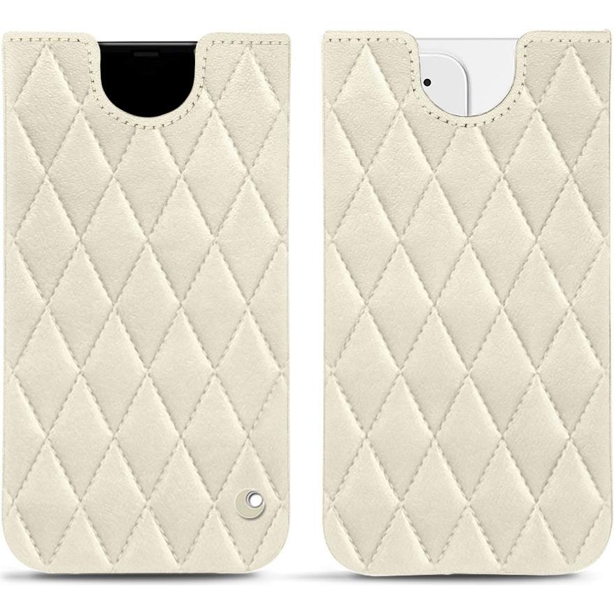 Noreve Lederschutzhülle (Apple iPhone 12), Smartphone Hülle, Weiss