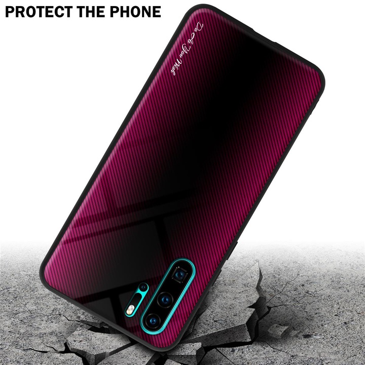 Productafbeelding Cadorabo TPU gestreepte glasplaat (Huawei P30 Pro)