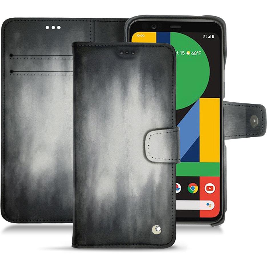 Noreve Lederschutzhülle Wallet (Google Pixel 5), Smartphone Hülle, Grau