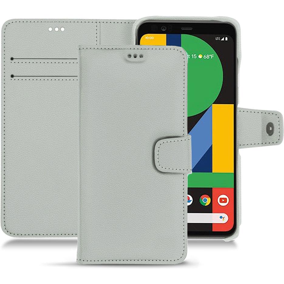 Noreve Lederschutzhülle Wallet (Google Pixel 5), Smartphone Hülle, Grau