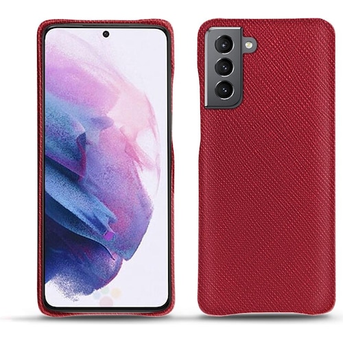Noreve Lederschutzhülle (Samsung Galaxy S21), Smartphone Hülle, Rot