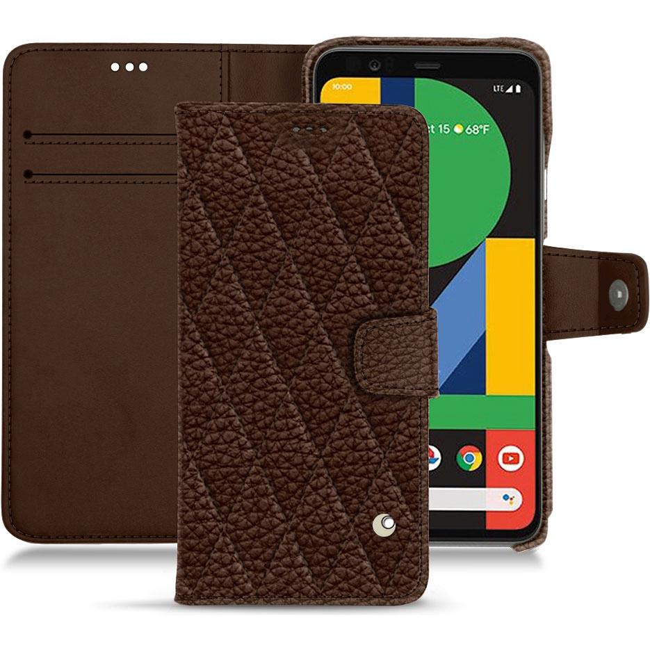 Noreve Lederschutzhülle Wallet (Google Pixel 5), Smartphone Hülle, Braun