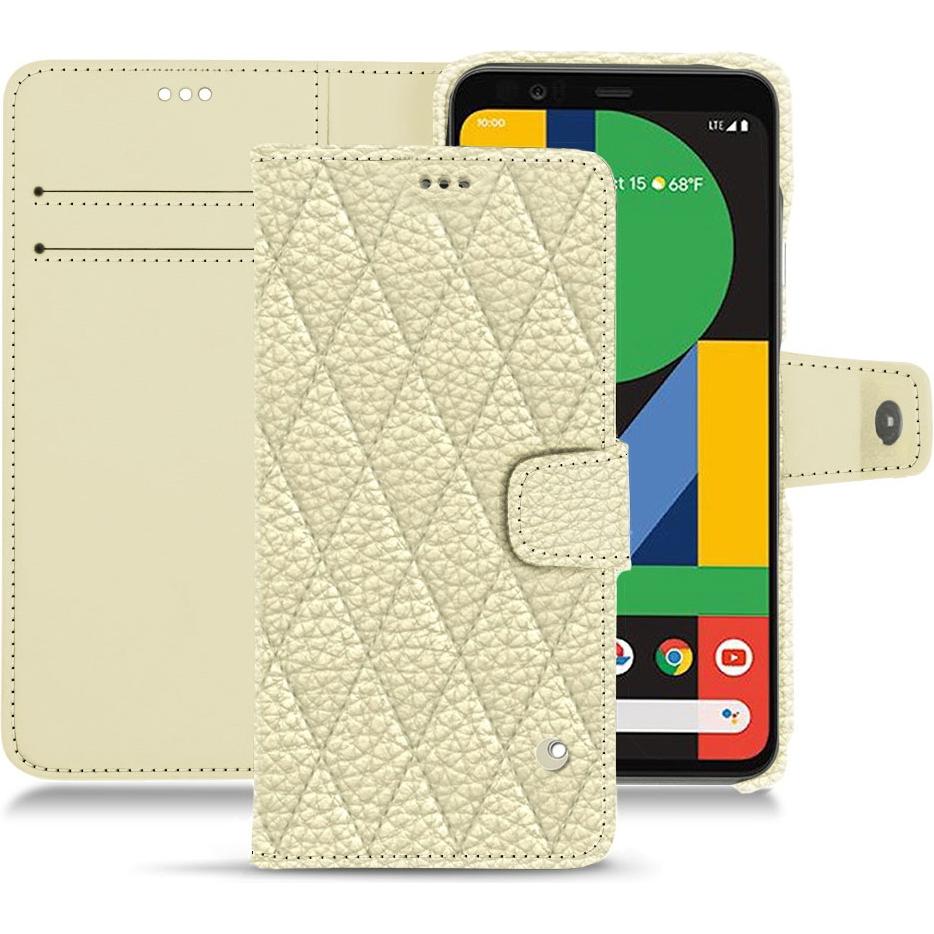 Noreve Lederschutzhülle Wallet (Google Pixel 5), Smartphone Hülle, Weiss