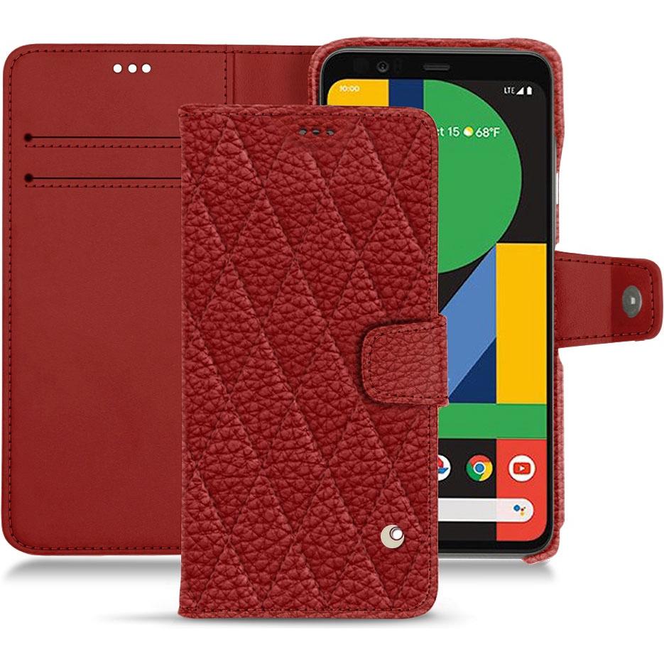 Noreve Lederschutzhülle Wallet (Google Pixel 5), Smartphone Hülle, Rot