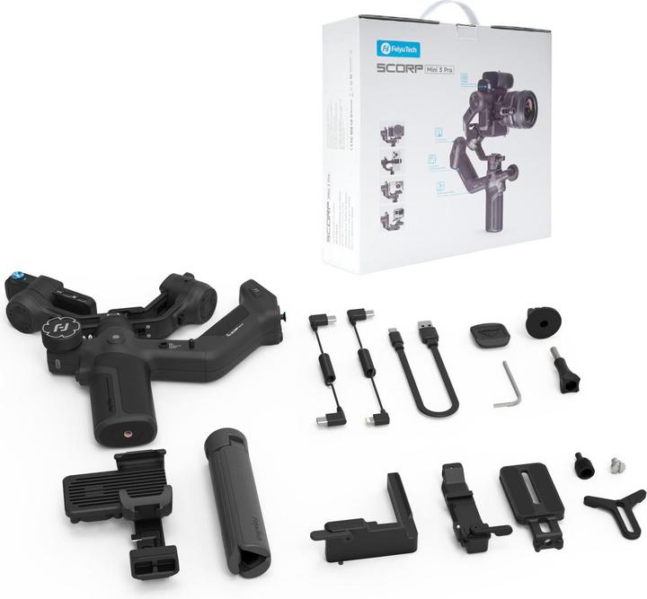 Actual product image Feiyu SCORP-Mini3 Pro 3-Axis Handheld Gimbal for Camera (Action camera, Single-lens reflex camera, Smartphone, System camera, 2 kg)