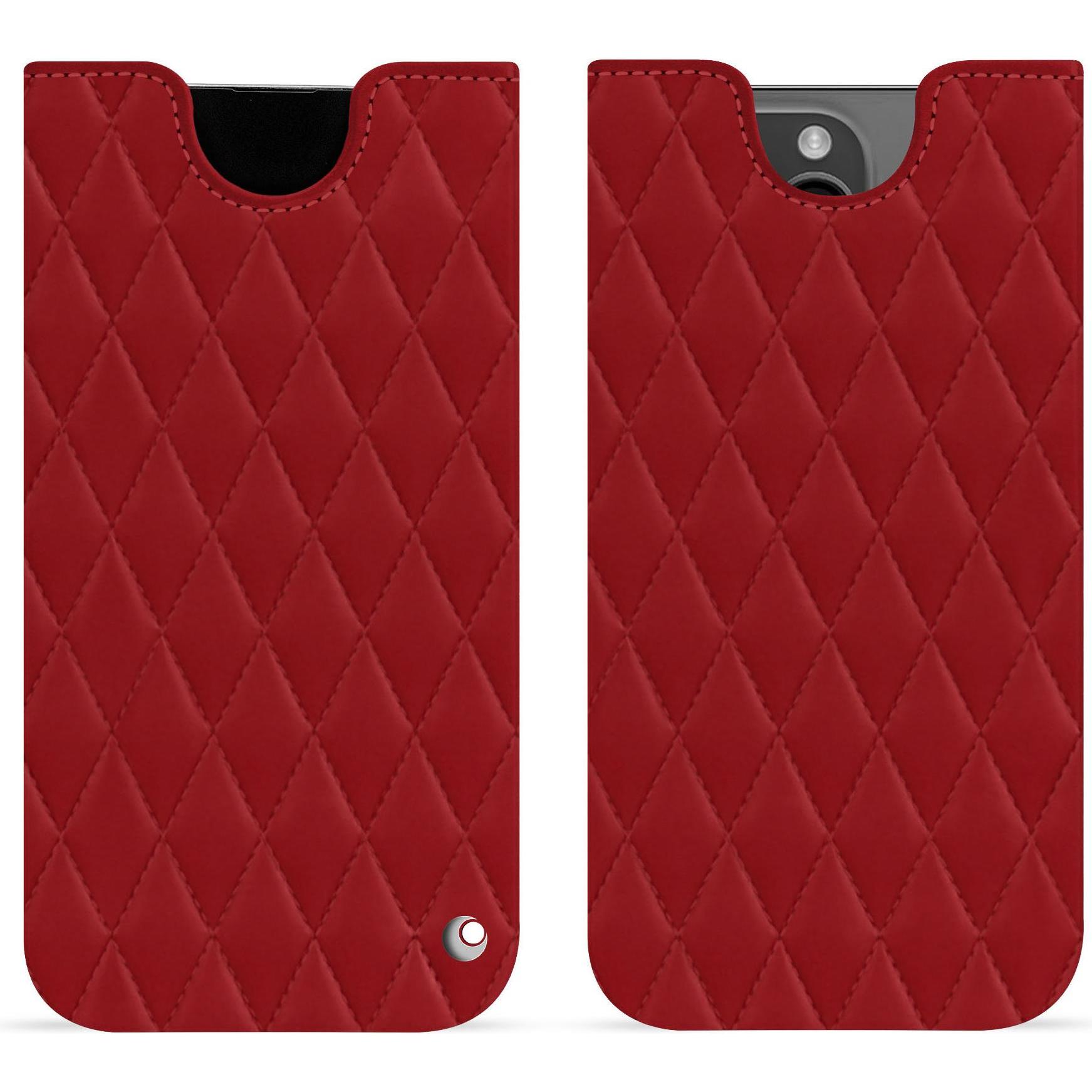 Noreve Lederschutzhülle (Apple iPhone 15 Pro Max), Smartphone Hülle, Rot