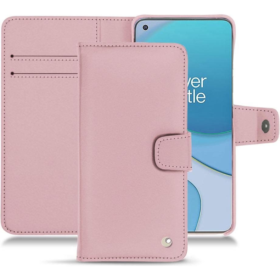 Noreve Lederschutzhülle Wallet (OnePlus 8T), Smartphone Hülle, Rosa