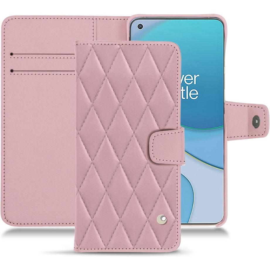Noreve Lederschutzhülle Wallet (OnePlus 8T), Smartphone Hülle, Rosa