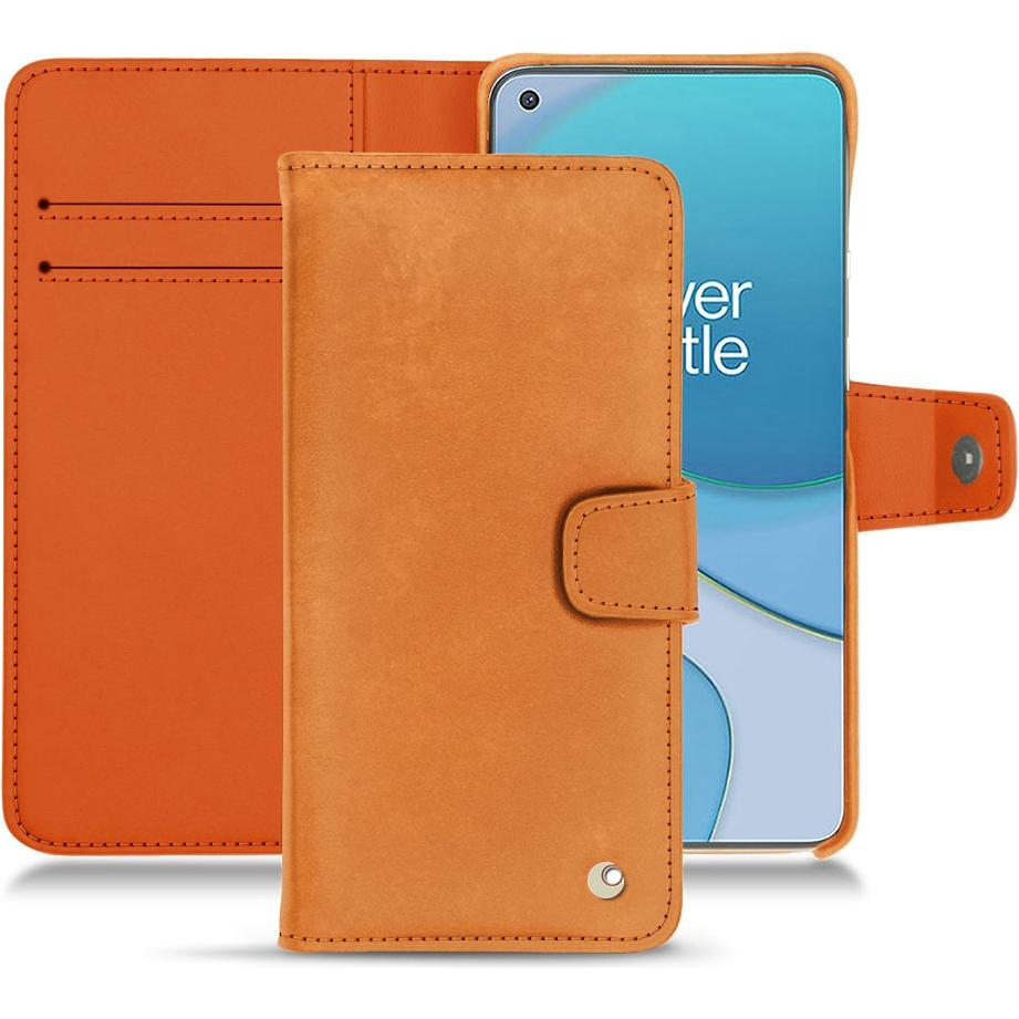 Thumbnail - Noreve Lederschutzhülle Wallet (OnePlus 8T), Smartphone Hülle, Orange