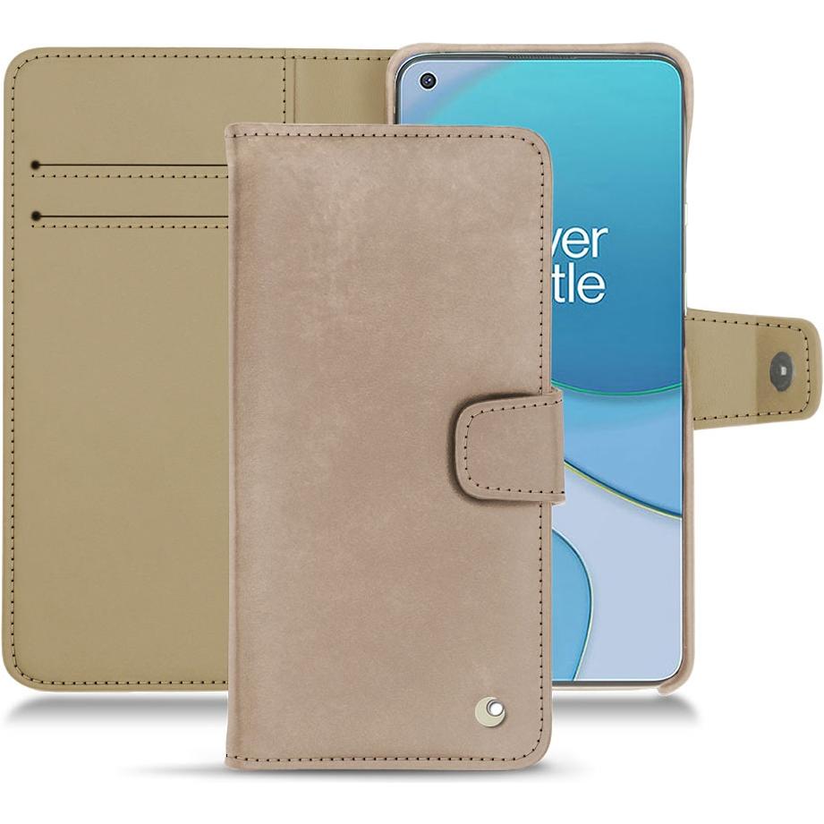 Noreve Lederschutzhülle Wallet (OnePlus 8T), Smartphone Hülle, Beige