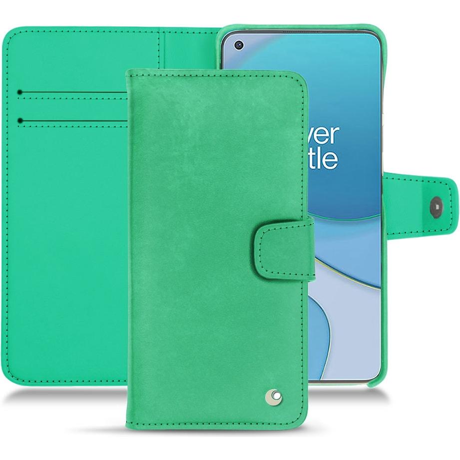 Noreve Lederschutzhülle Wallet (OnePlus 8T), Smartphone Hülle, Grün