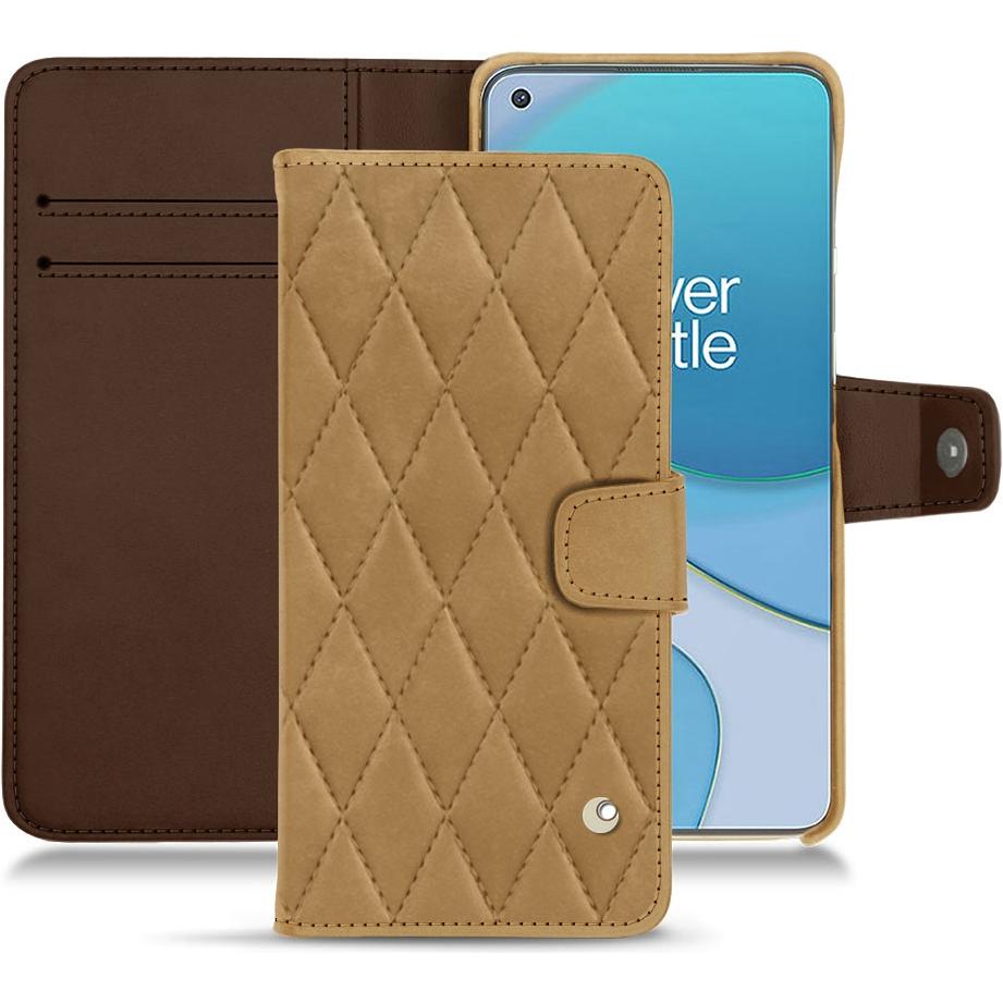 Noreve Lederschutzhülle Wallet (OnePlus 8T), Smartphone Hülle, Braun