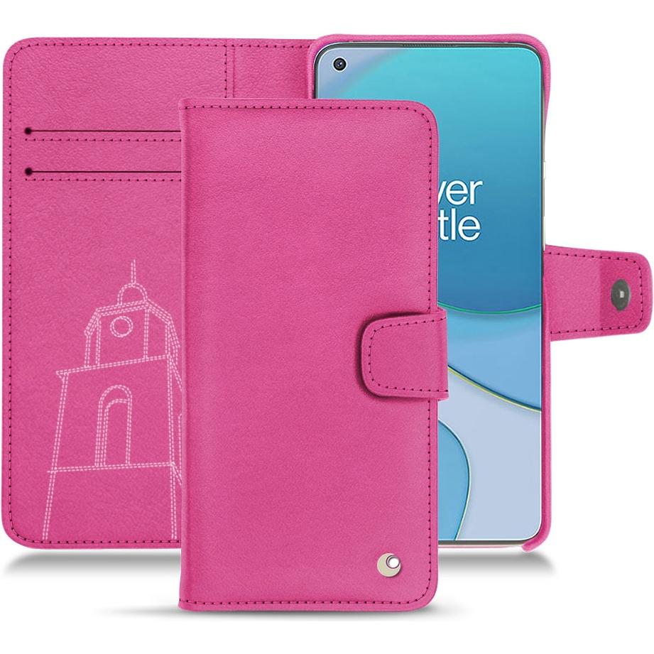 Noreve Lederschutzhülle Wallet (OnePlus 8T), Smartphone Hülle, Rosa